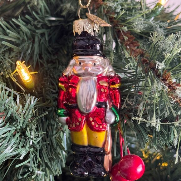 Vintage Thomas Pacconi Blown Glass Nutcracker Ornament - Picture 1 of 4